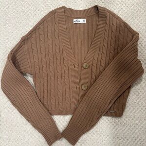 Hollister brown cardigan